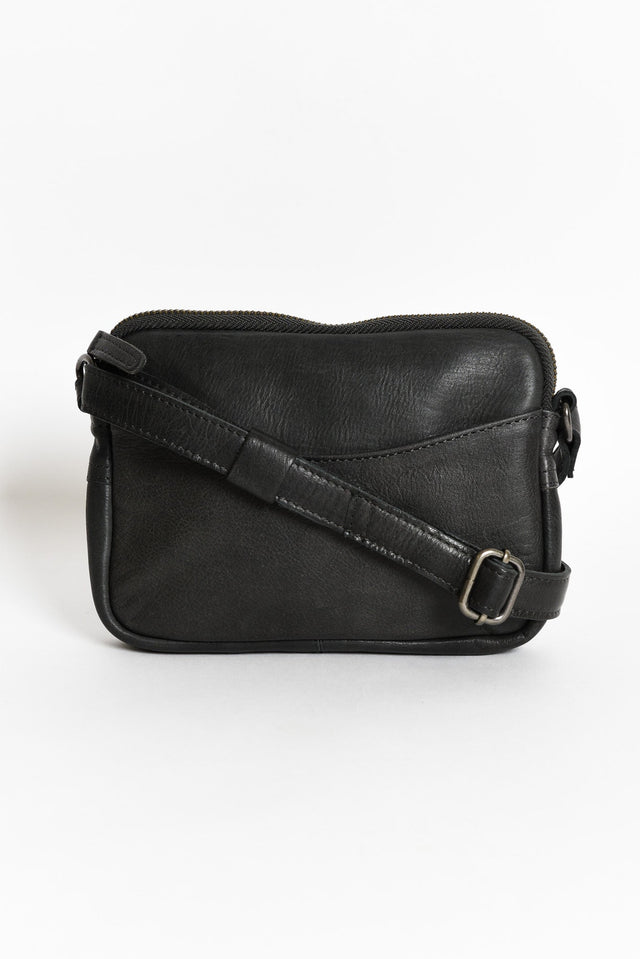 Emma Charcoal Leather Crossbody Bag image 1