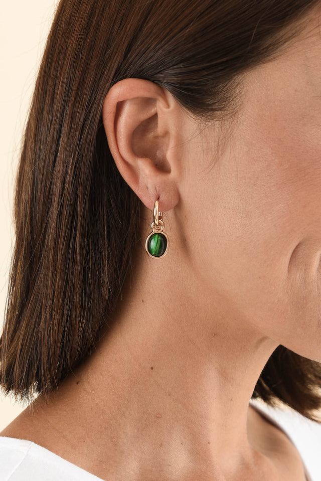 Emy Green Hoop Earrings image 2