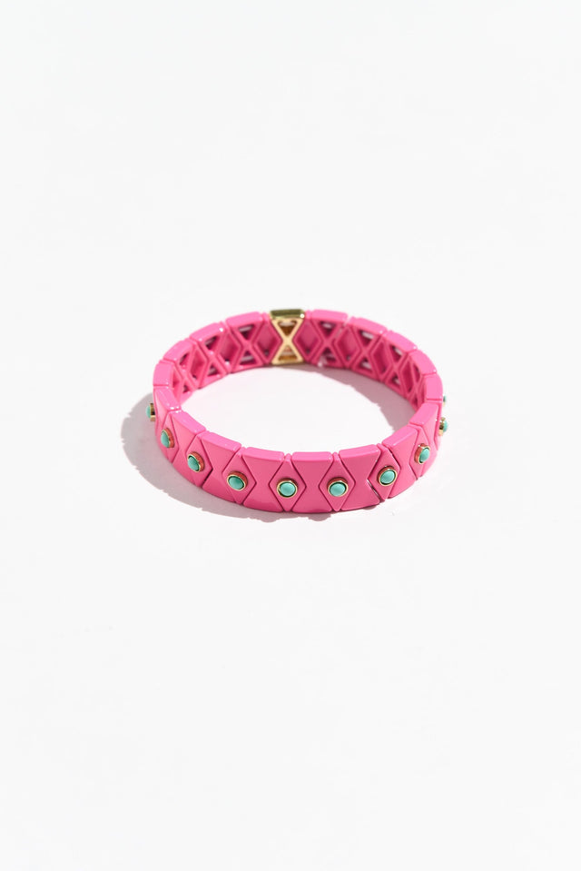 Eva Pink Beaded Bracelet