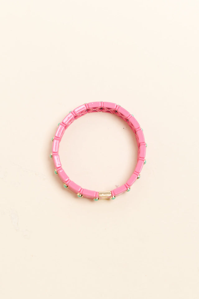 Eva Pink Beaded Bracelet image 2