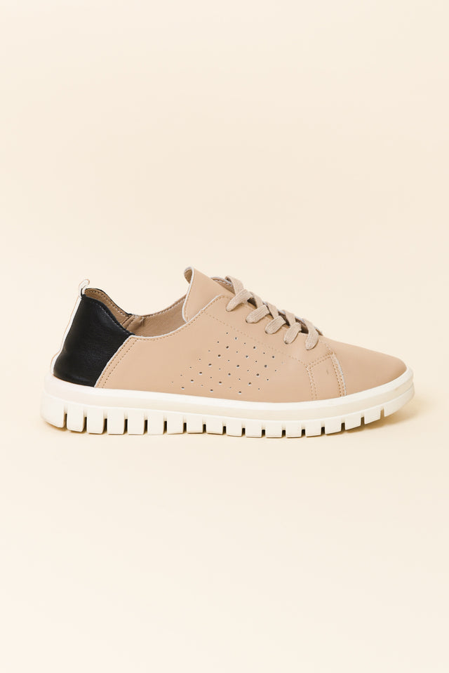 Exit Beige Leather Sneaker image 1