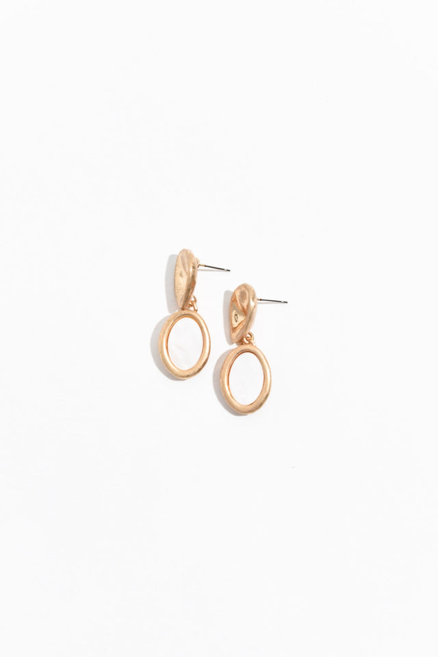 Felitia Gold Disc Drop Earrings image 1