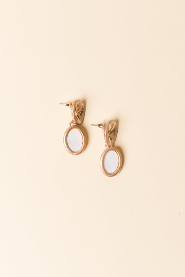 Felitia Gold Disc Drop Earrings image 1