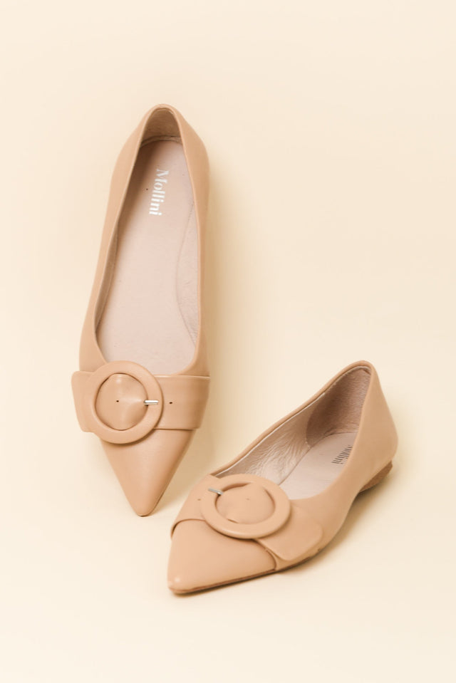 Fiv Nude Leather Buckle Loafer image 2