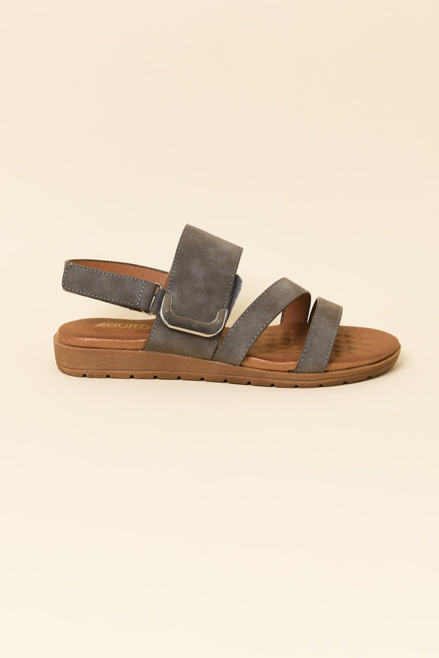 Flinders Dark Grey Velcro Sandal