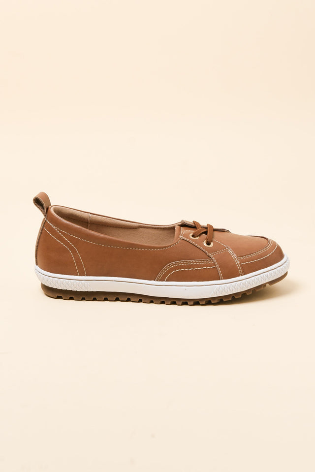 Garland Tan Leather Loafer Sneaker image 1