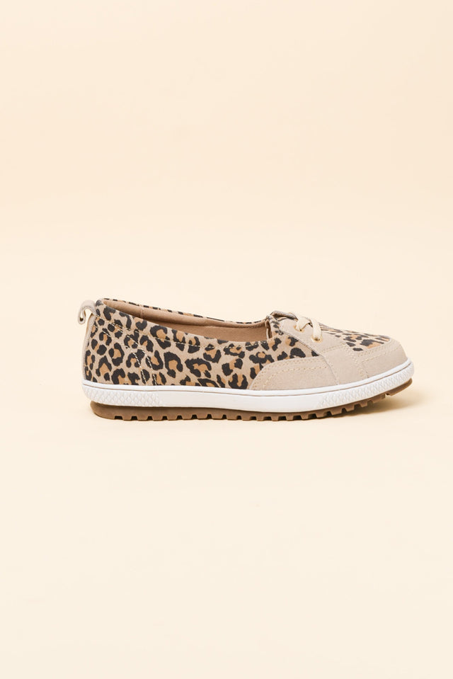 Garland Taupe Leopard Leather Loafer Sneaker image 1