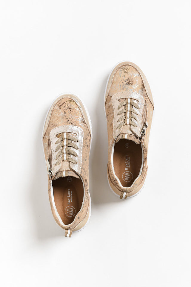 Glamper Blush Abstract Leather Sneaker image 4