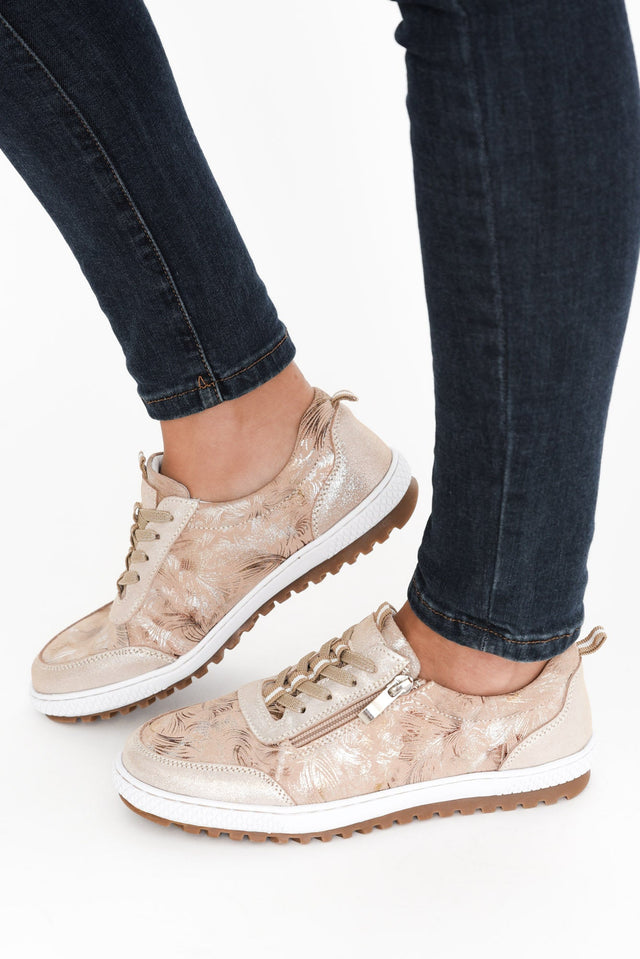 Glamper Blush Abstract Leather Sneaker image 6