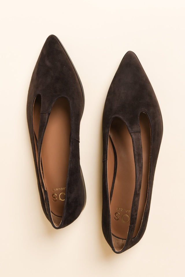 Kip Chocolate Suede Flat image 4