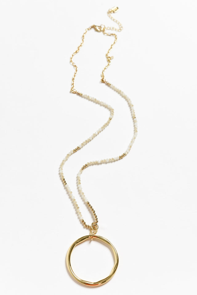 Haidee Gold Circle Beaded Necklace image 1