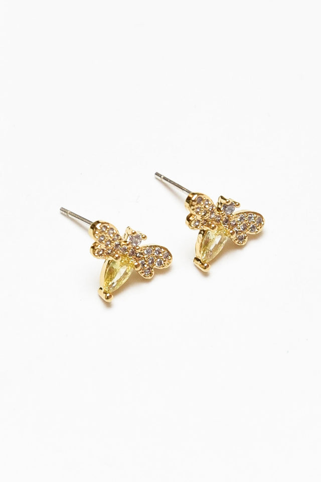 Harmony Yellow Bee Stud Earrings image 1