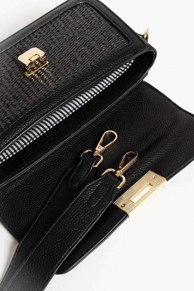 Hattie Black Weave Crossbody Bag image 4