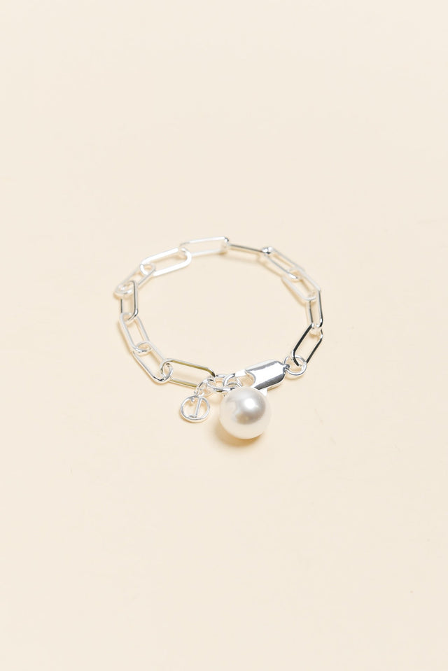 Hayley Silver Pearl Bracelet image 2