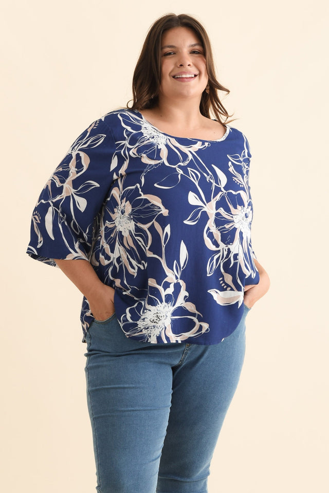 plus-size,curve-tops,plus-size-sleeved-tops,plus-size-linen-tops,alt text|model:Gabby image 9