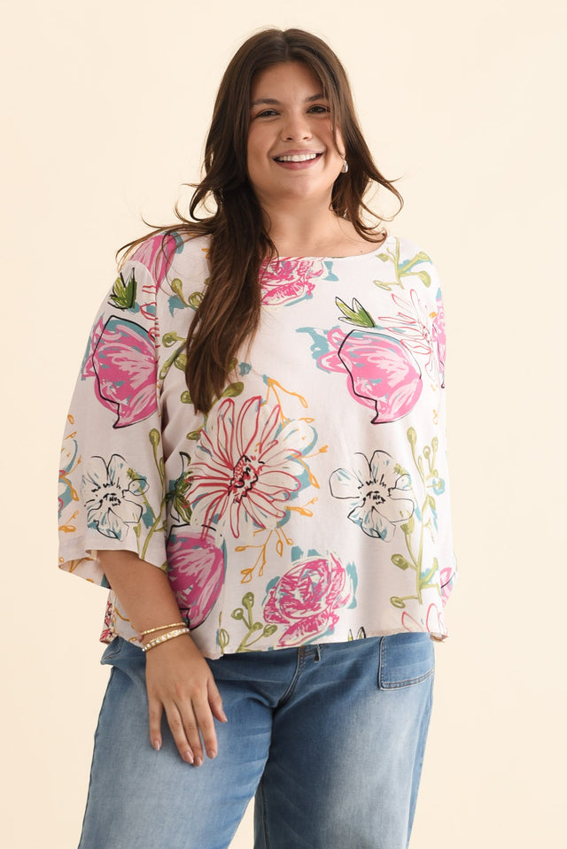 plus-size,curve-tops,plus-size-sleeved-tops,plus-size-linen-tops,alt text|model:Gabby image 10