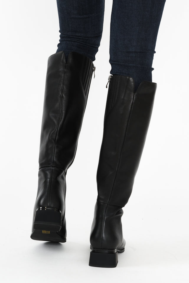 Hero Black Leather Knee Boot image 5