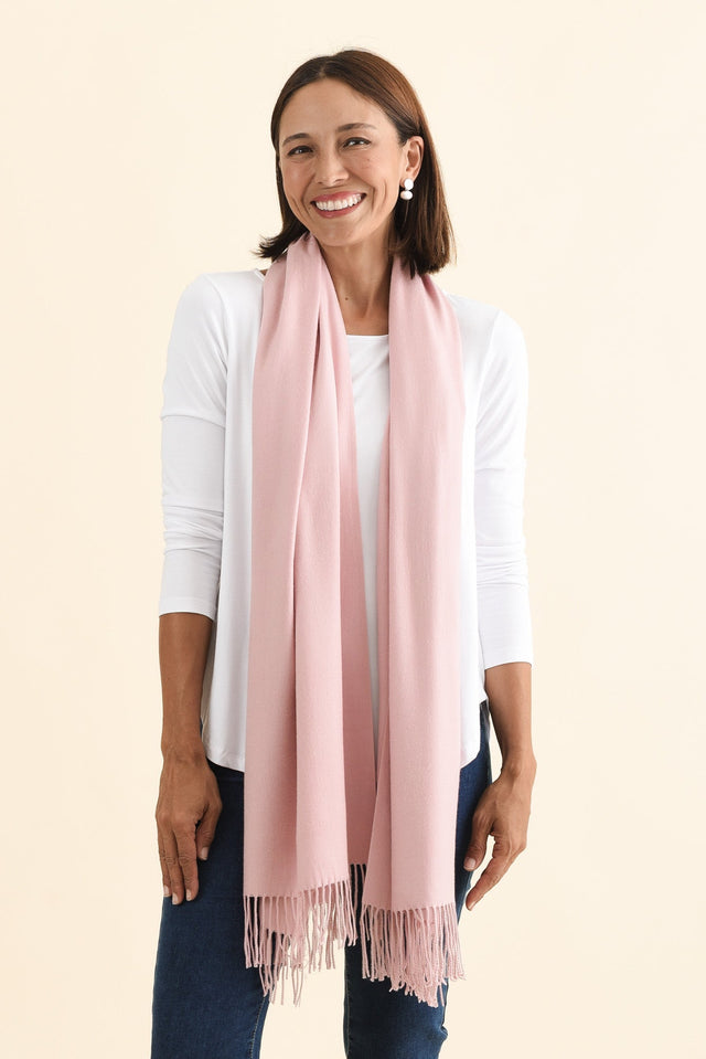 Heta Pink Cotton Pashmina Scarf image 2