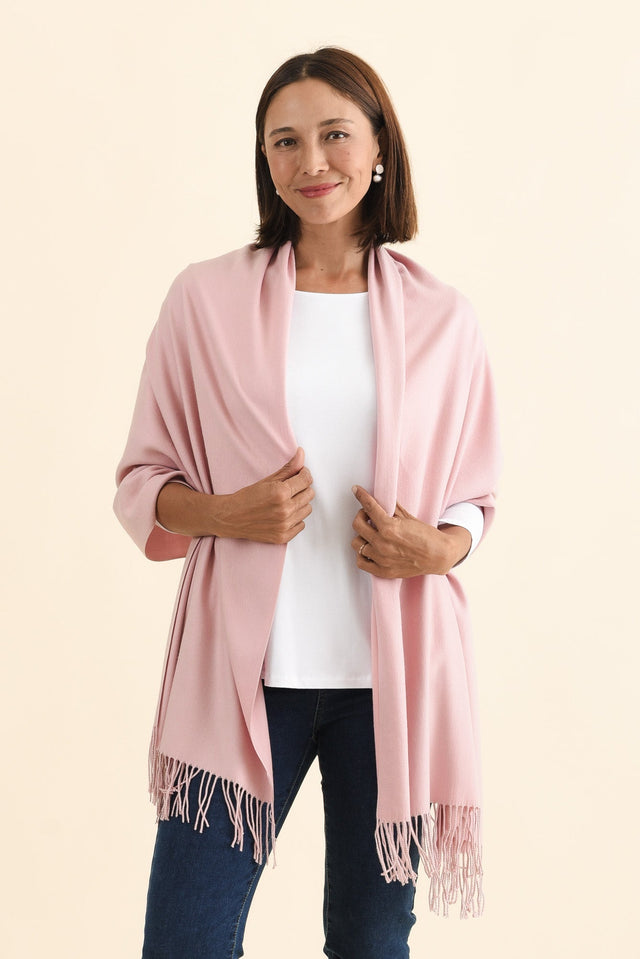 Heta Pink Cotton Pashmina Scarf image 1