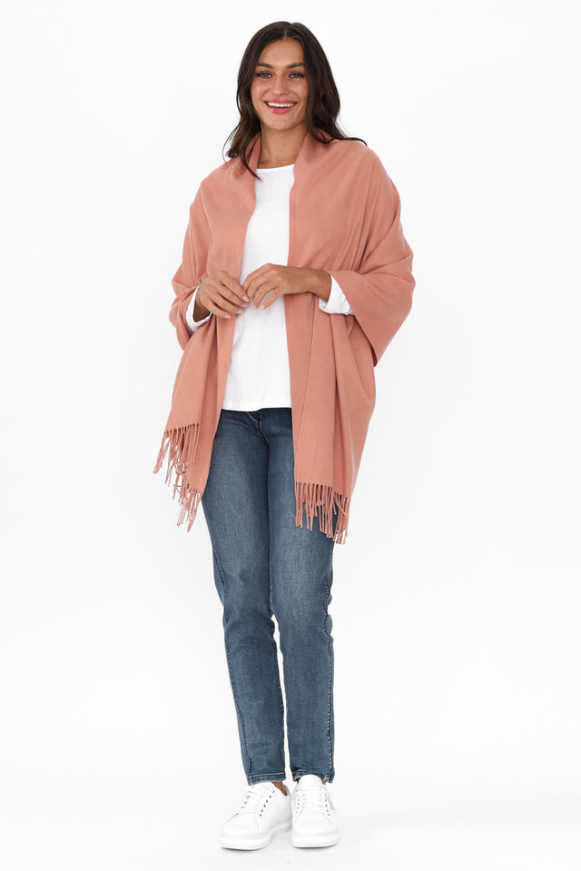 Heta Deep Blush Cotton Pashmina Scarf image 4