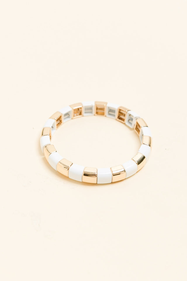 Isabelli White Beaded Bracelet image 1