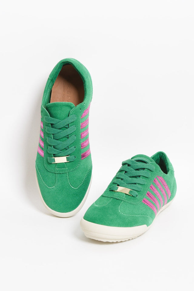 Jaddy Green Stripe Suede Sneaker image 1