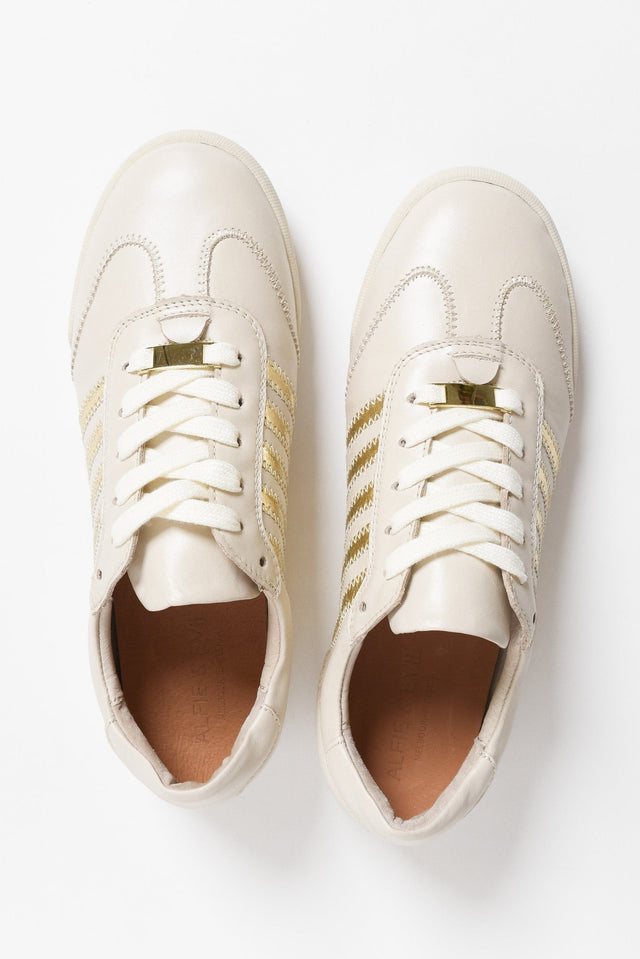 Jaffa Cream Stripe Leather Sneaker image 4