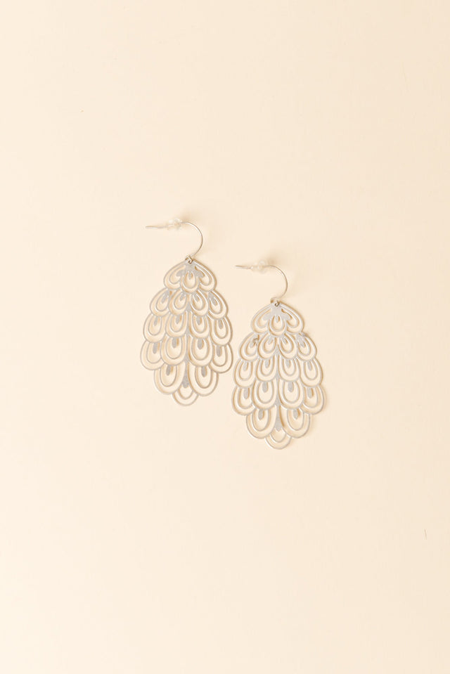 Janie Silver Peacock Earrings