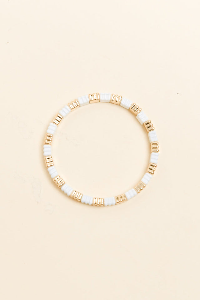 Java White Beaded Bracelet image 2