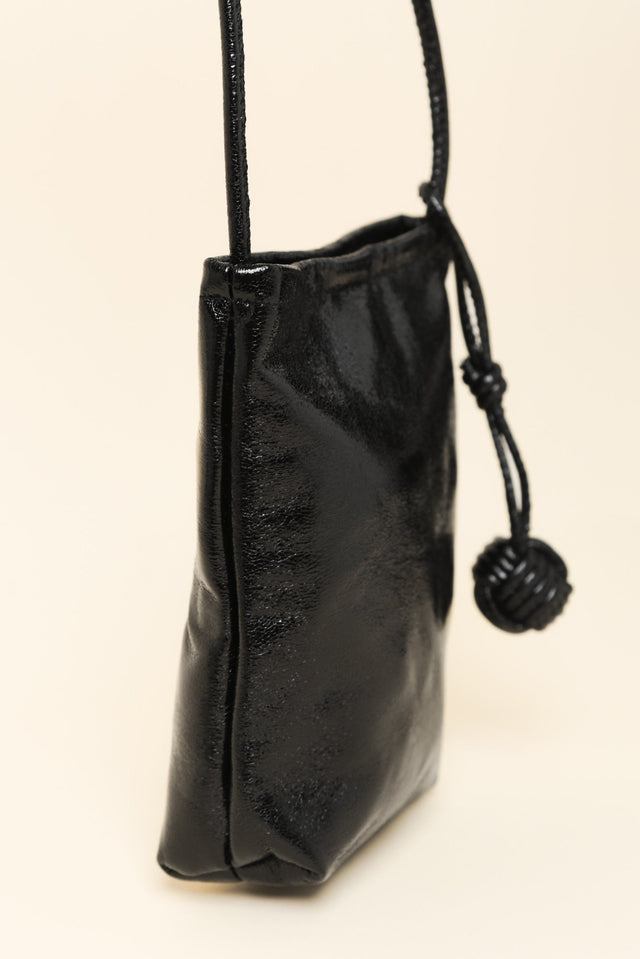 Jimmy Metallic Black Crossbody Bag image 2