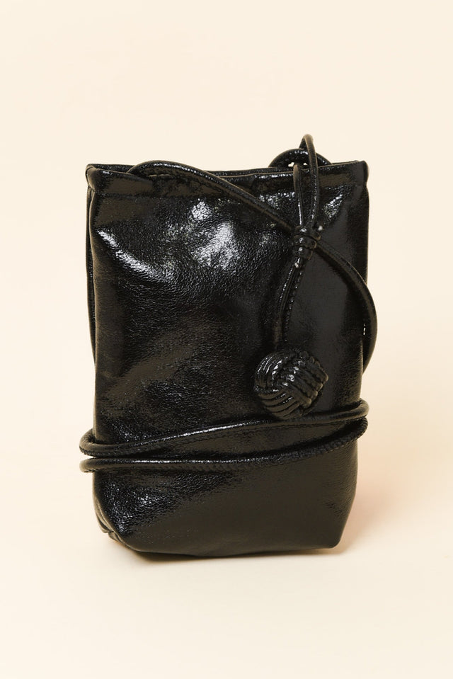 Jimmy Metallic Black Crossbody Bag image 1
