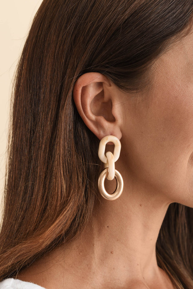 Judy Rose Gold Link Earrings image 2
