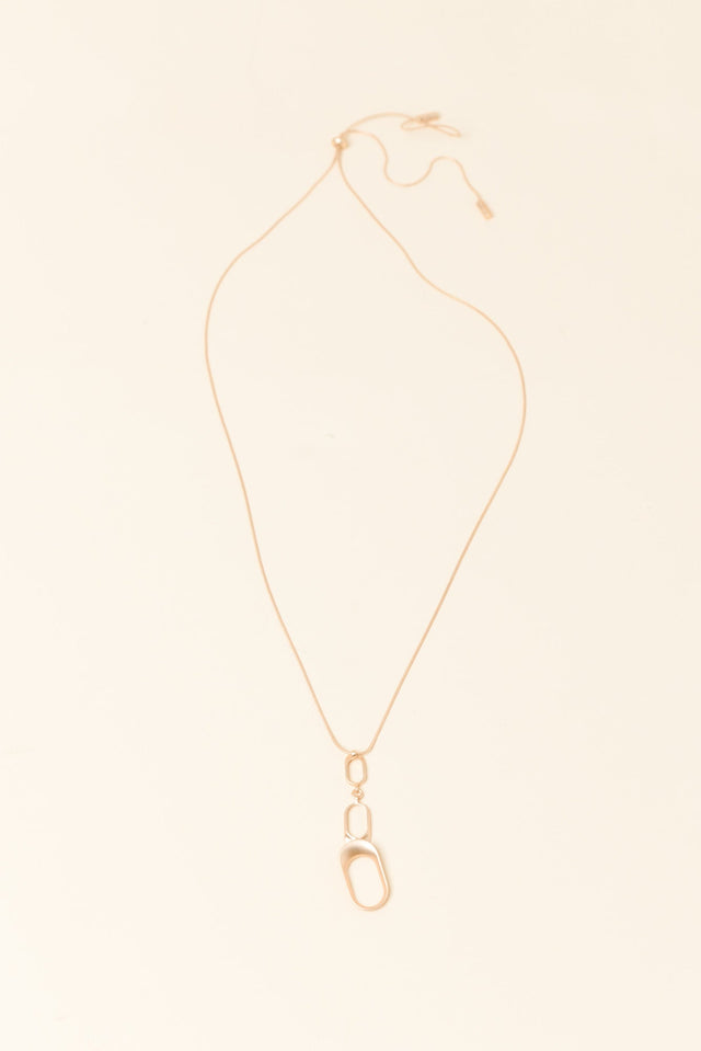 Kalinda Gold Oval Tiered Necklace image 1