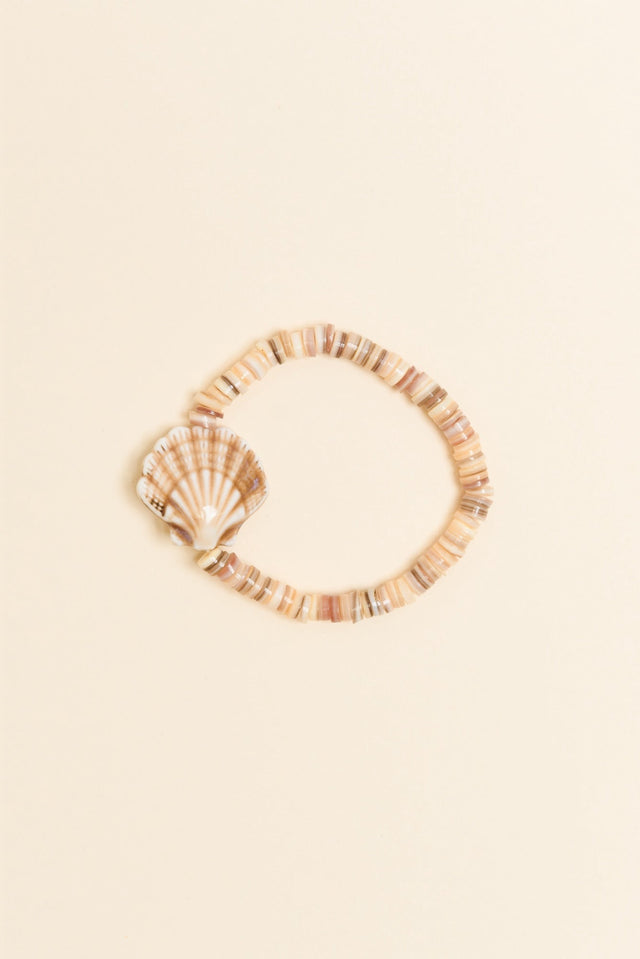 Kasa Natural Shell Beaded Bracelet