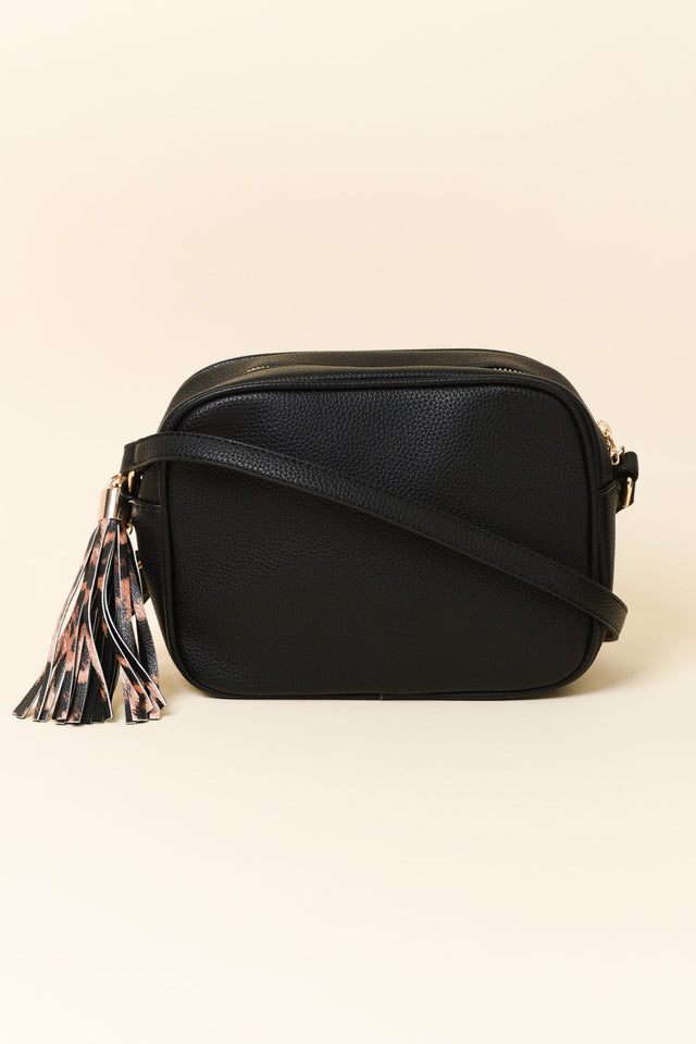 Katie Black Trim Crossbody Bag image 1