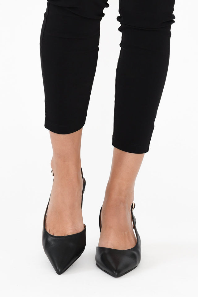 Kaylee Black Leather Slingback Heel image 7