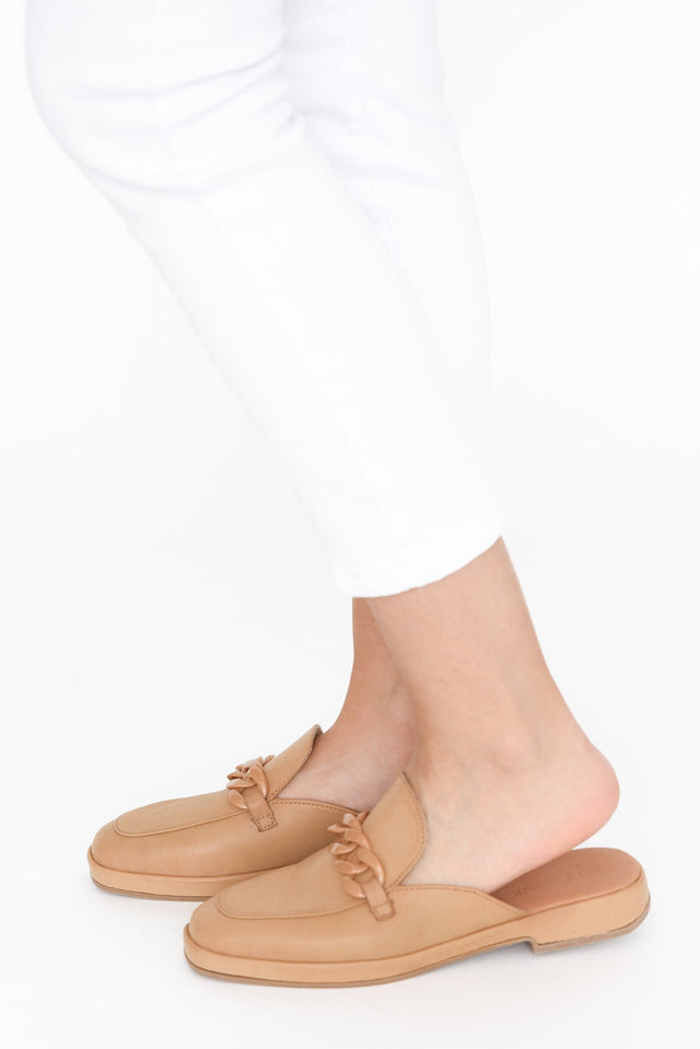 Lewis Camel Leather Buckle Mule image 5