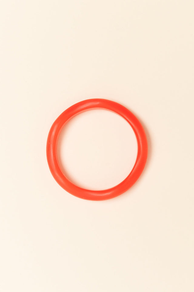 Lia Orange Resin Wave Bangle image 1