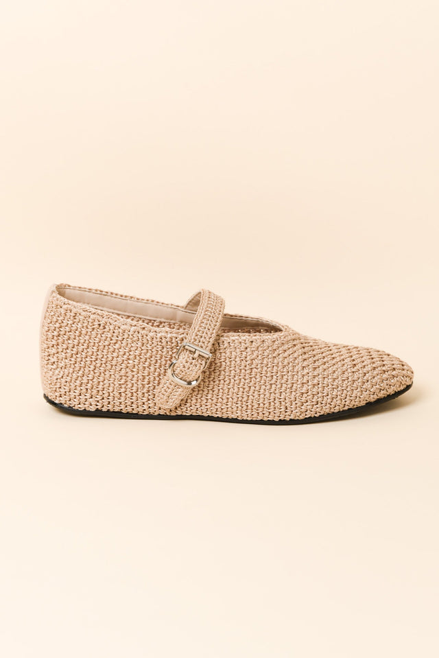 Lille Natural Raffia Ballet Flat image 1