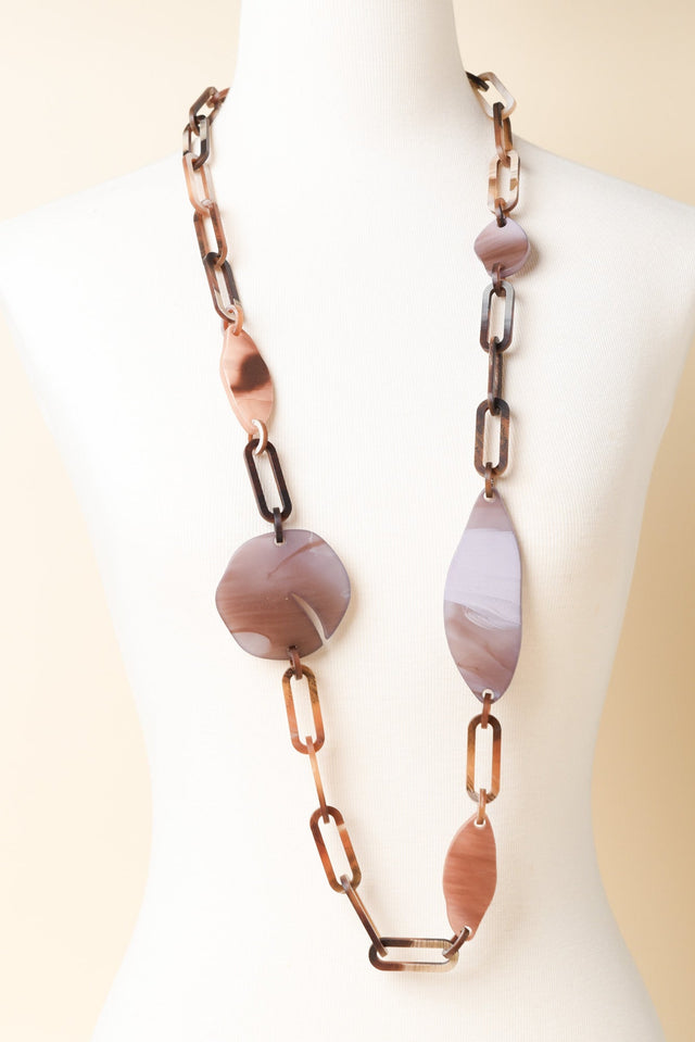 Mackenzie Brown Resin Chain Necklace image 2