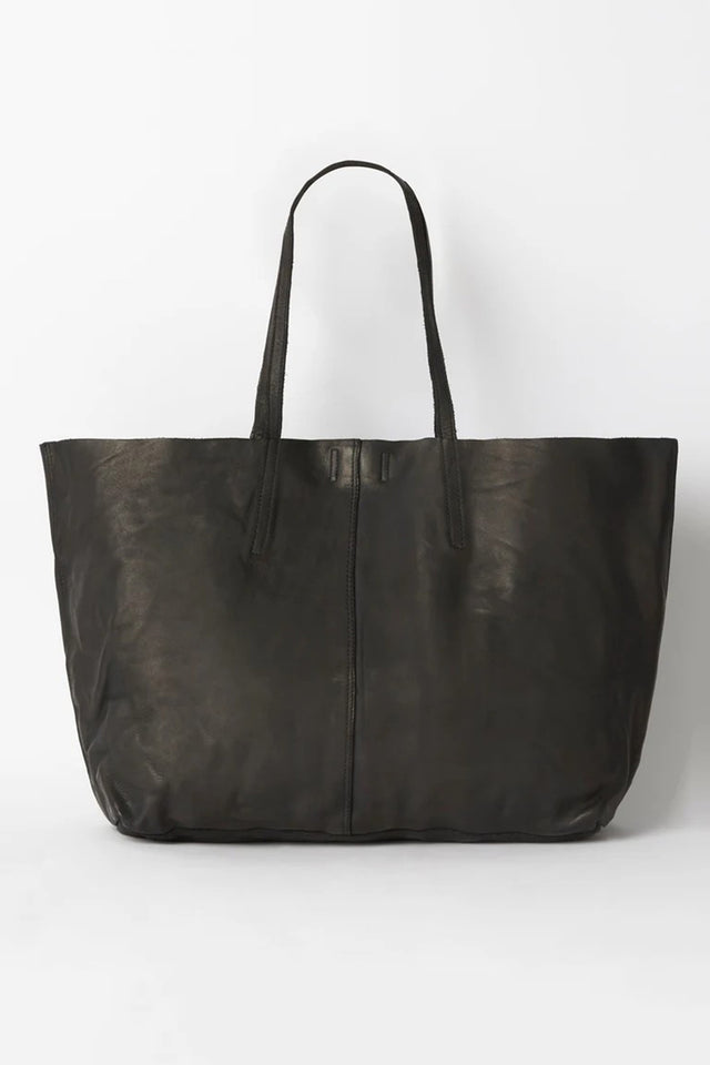 Makalu Black Large Leather Tote Bag image 1