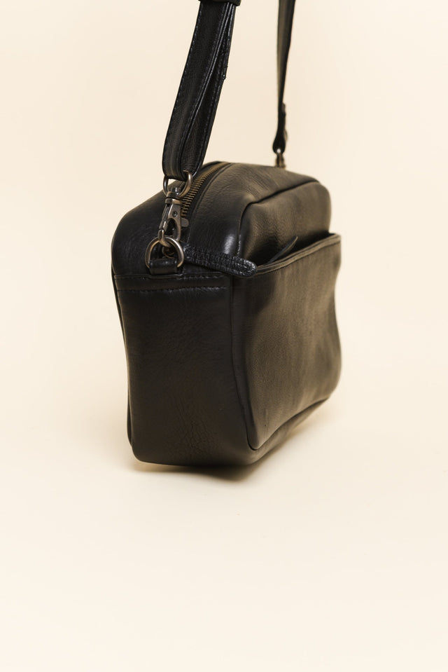 Mallie Black Leather Crossbody Bag image 3
