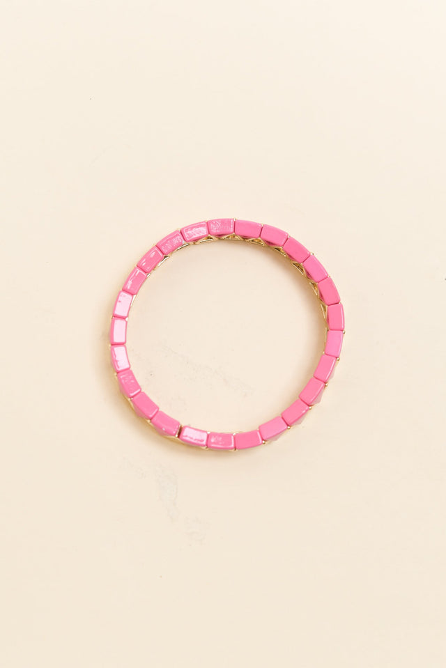 Martha Pink Beaded Bracelet image 2