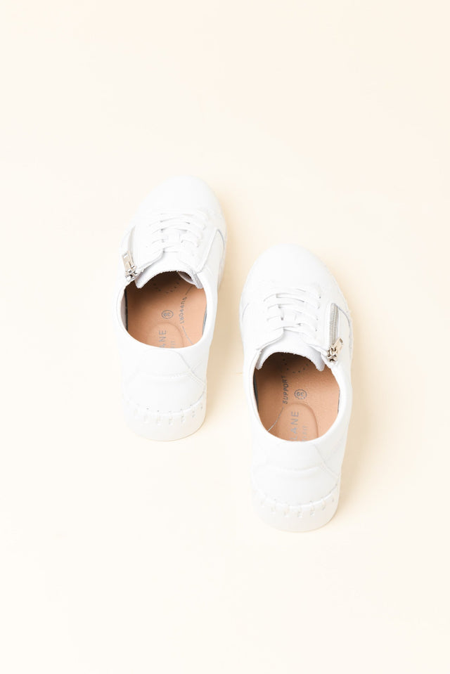 Merusa White Leather Platform Sneaker image 4