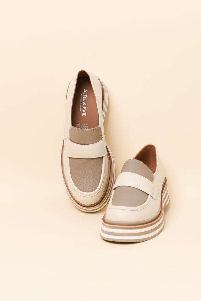 Moby Cream Leather Platform Loafer image 2