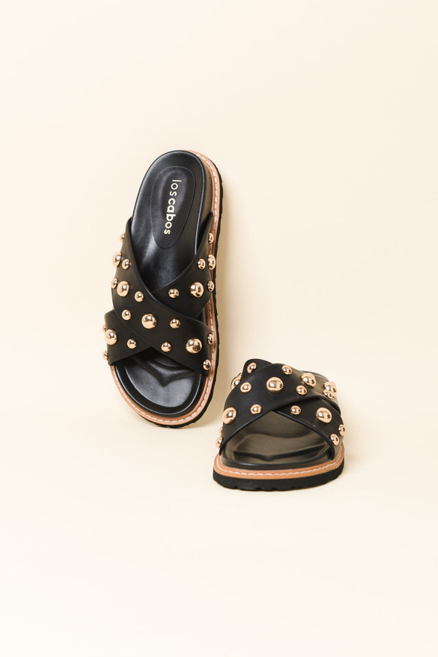Mode Black Studded Slide image 2