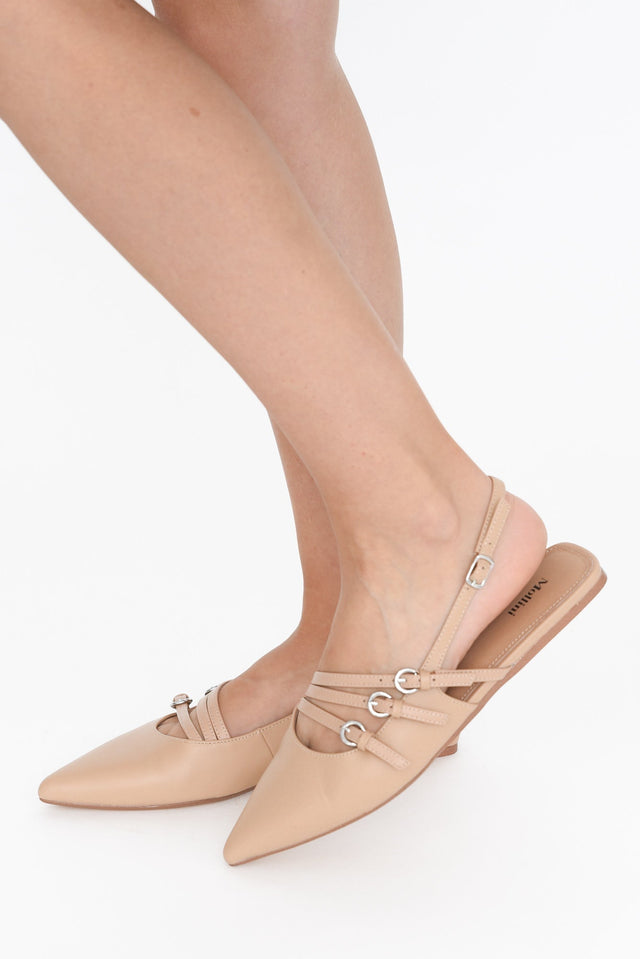 Moena Tan Leather Slingback Mule image 5