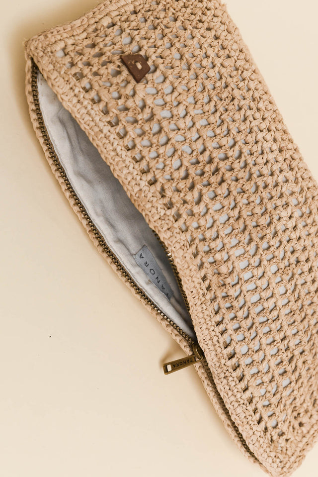 Mora Natural Raffia Clutch image 3