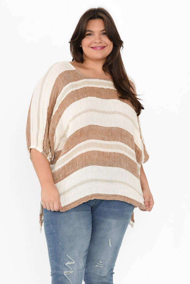 plus-size,curve-tops,plus-size-sleeved-tops,plus-size-tunics,plus-size-linen-tops,alt text|model:Gabby image 8