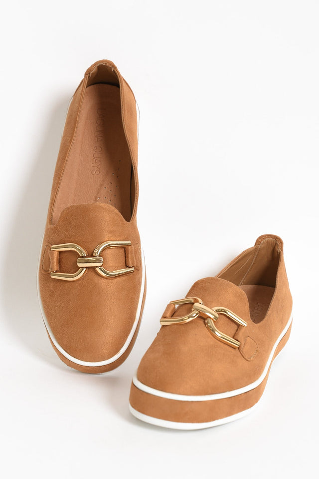 Natyia Camel Faux Suede Platform Loafer image 2
